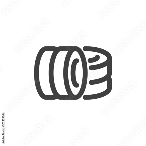 Inflatable armbands line icon