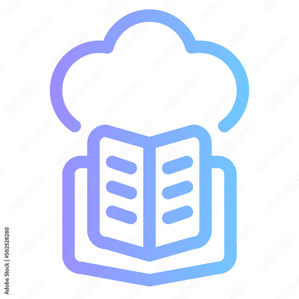 cloud library gradient icon