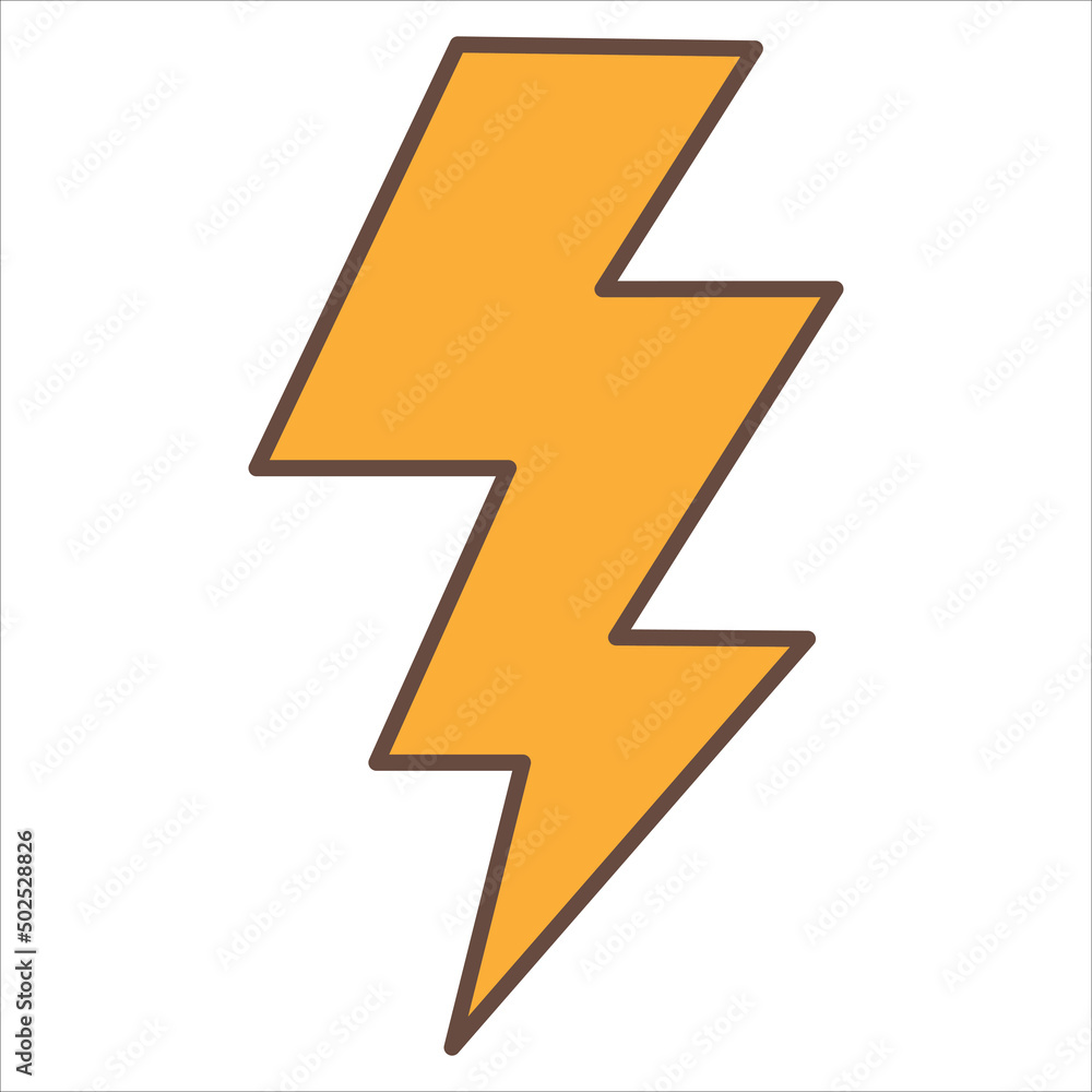 Thunderbolt lightning flat vector icon for social media marketing Thunderbolt lightning flat vector icon for social media marketing