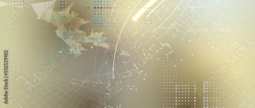 Quantum processing. Deep learning artificial intelligence. Future new technology  for business or science presentation