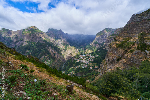 View of the Curral das Freiras valley, mountains in Madeira