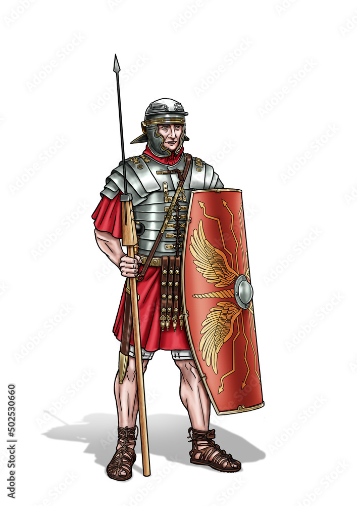 Roman legionary 1 century a.c. color