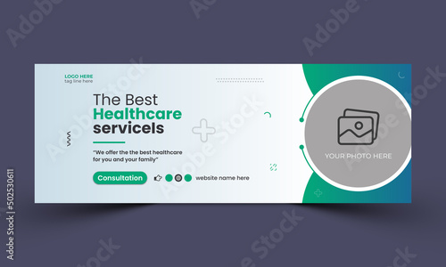 Healthcare medical social media facebook cover template
