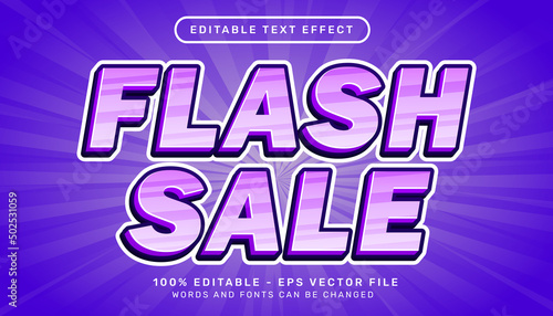 flash sale 3d text effect and editable text effect