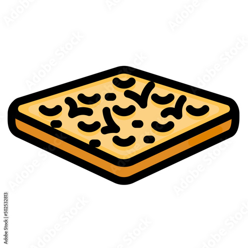 focaccia line icon