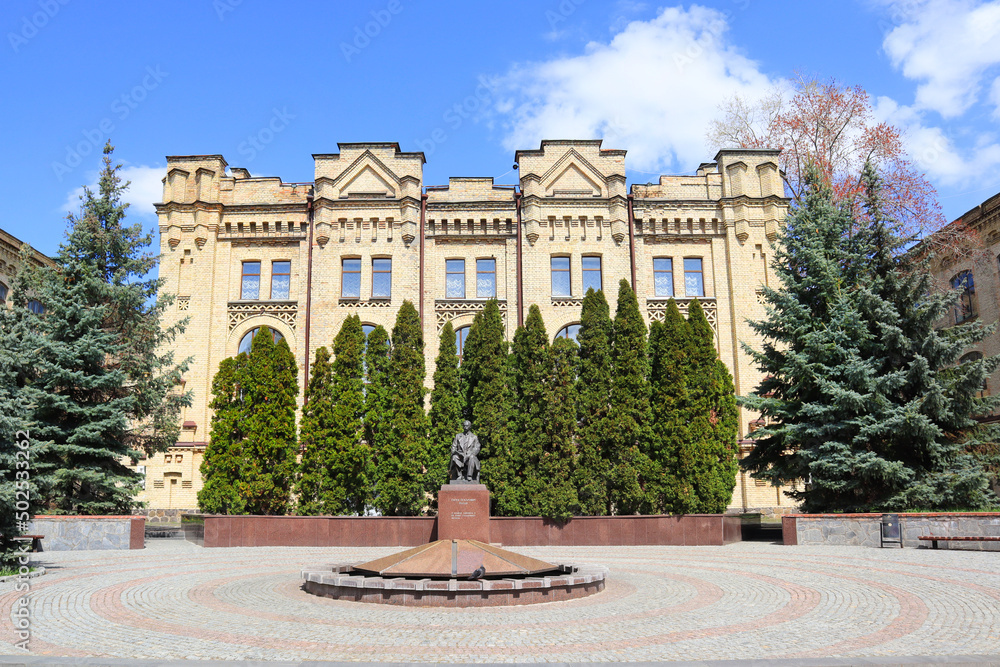 Monument to Evgeny Paton in Polytechnic Institute in Kyiv, Ukraine