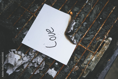 Photography Conceptual image about heartbreaking and a toxic love relationship