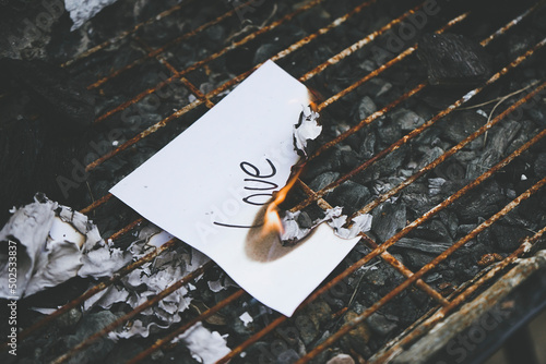 Canvas Print Conceptual image about heartbreaking and a toxic love relationship