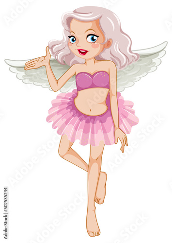 Beauty fairy on a white background