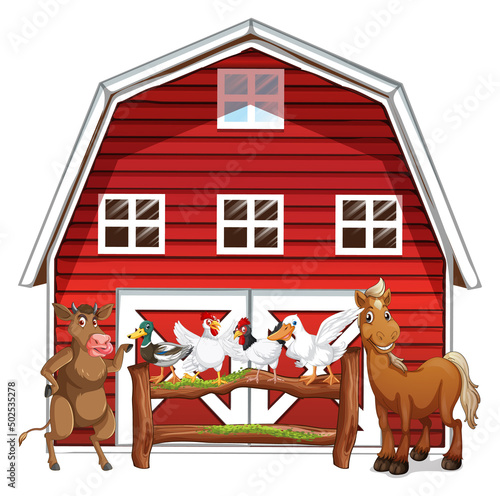 Farming theme with many animals