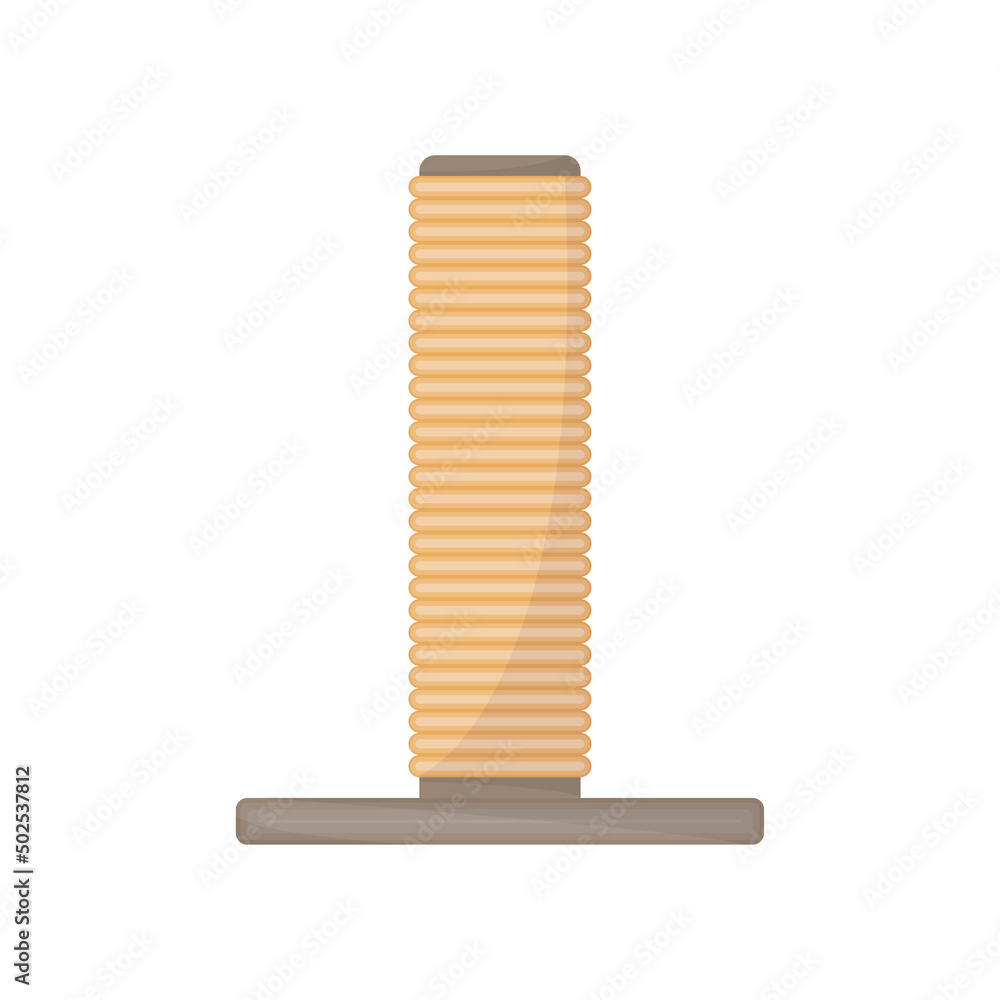 Scratching post for cats on a white background Scratching post for cats on a white background
