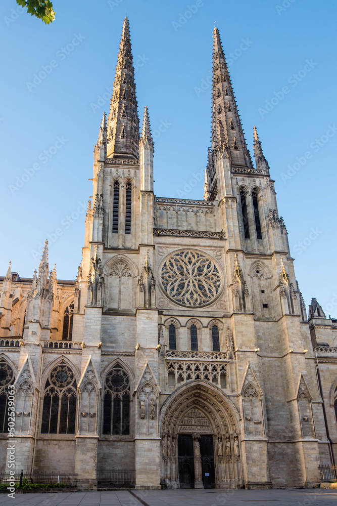 Saint-André gothic cathedral in the city of Bordeaux in Gironde

