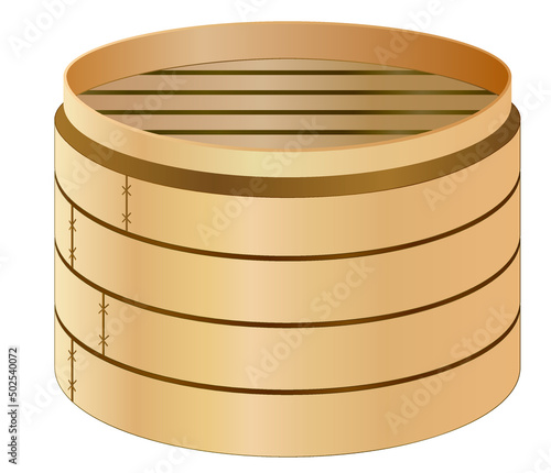 Vector illustration material kitchenware steamer