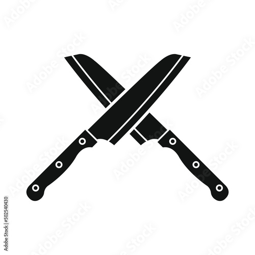 Kitchen knife icon vector set. Cook illustration sign collection. Chef symbol or logo.