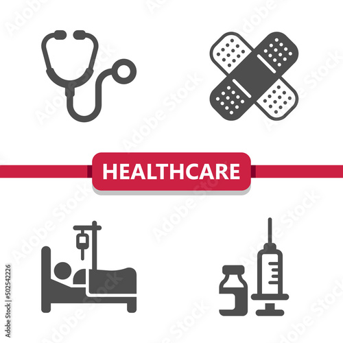 Healthcare Icons. Health Care, Hospital Icon