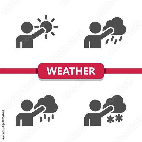 Weather Icons - Weatherman, Weather Man, Meteorologist, Forecast