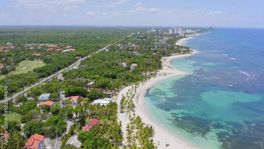 Breathtaking View Of Juan Dolio Seaside Community And Tropical Beach At Summer Breathtaking View Of Juan Dolio Seaside Community And Tropical Beach At Summer