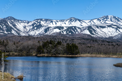 北海道 知床半島の春の風景