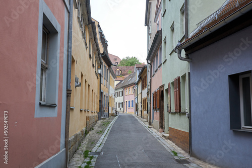 Bamberg old narrow road in Medieval city in Germany © 4Max