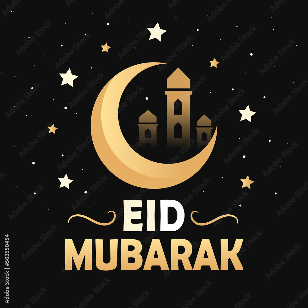 Eid mubarak. Greeting background for premium vector illustration, poster and banner. Eid mubarak. Greeting background for premium vector illustration, poster and banner.