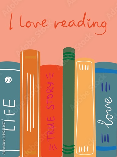 The concept of reading day. People hold a book in their hands. Human character on the background. Flat design style vector cards.