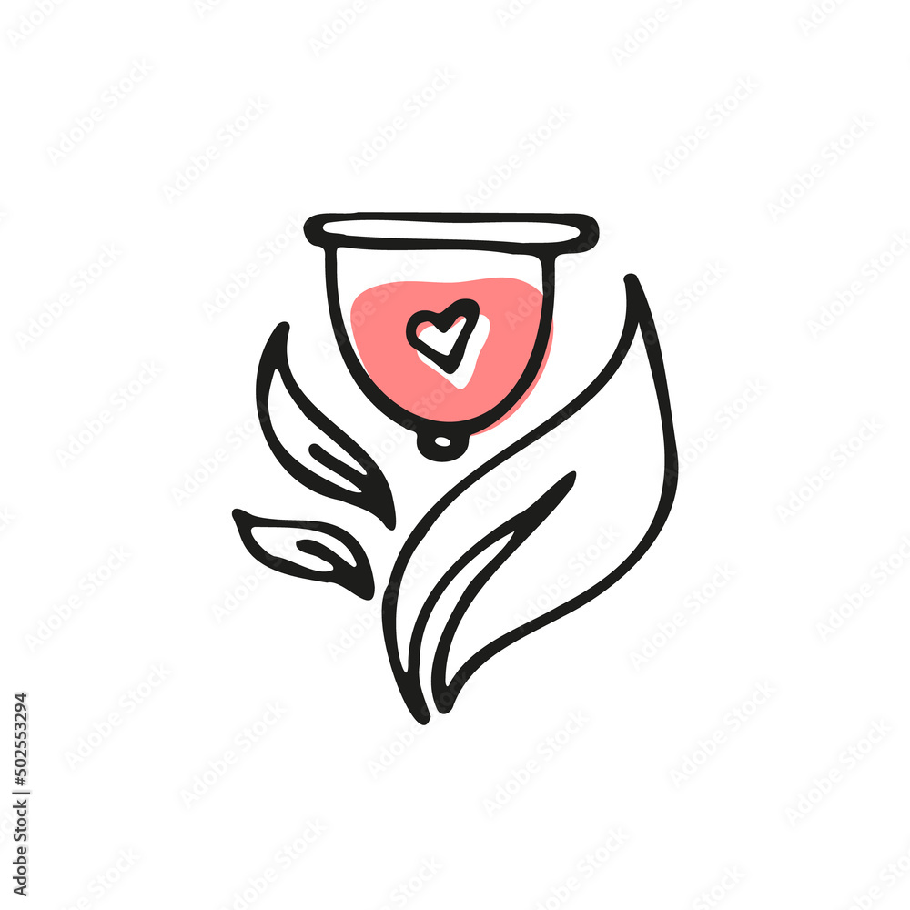 Zero waste menstrual cups in hands. Eco protection for woman in Zero waste menstrual cups in hands. Eco protection for woman in