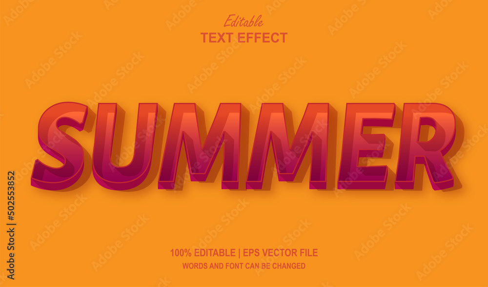 Summer Editable Text Effect Style Reto