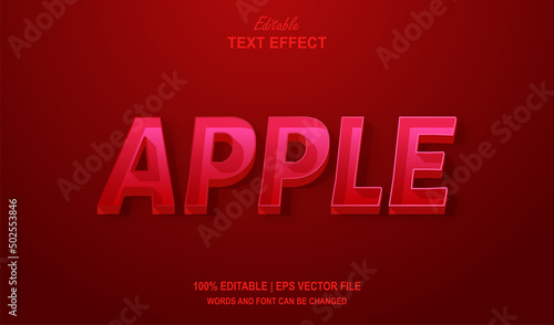 Apple Fruit Editable Text Effect Style