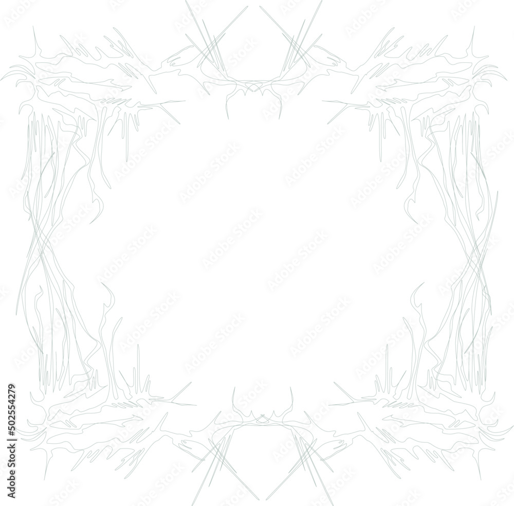 Abstract mystic signs. Botanical print. Pattern. Decorative vintage ...