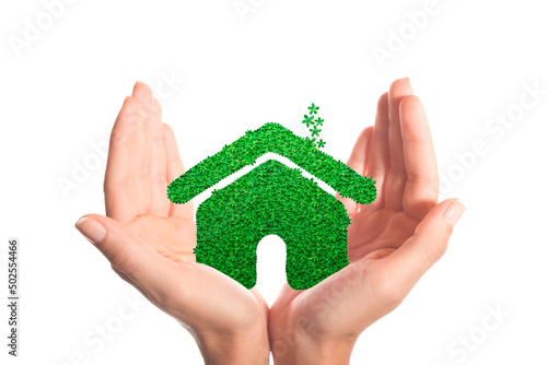 Eco house, susteintable home concept.
