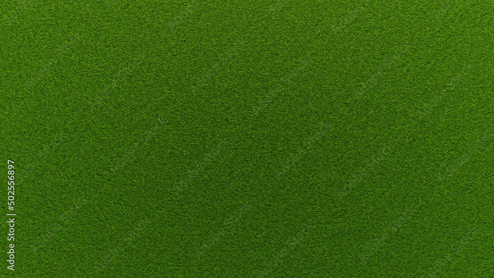 Grüner kurzer Rasen für Fußball von oben als Textur - obrazy, fototapety, plakaty 