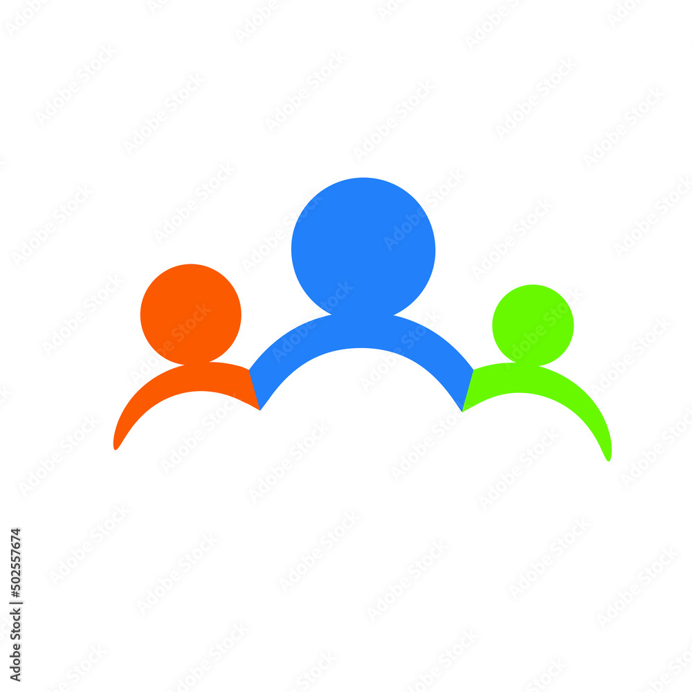 Teamwork happy people logo
Teamwork happy people logo