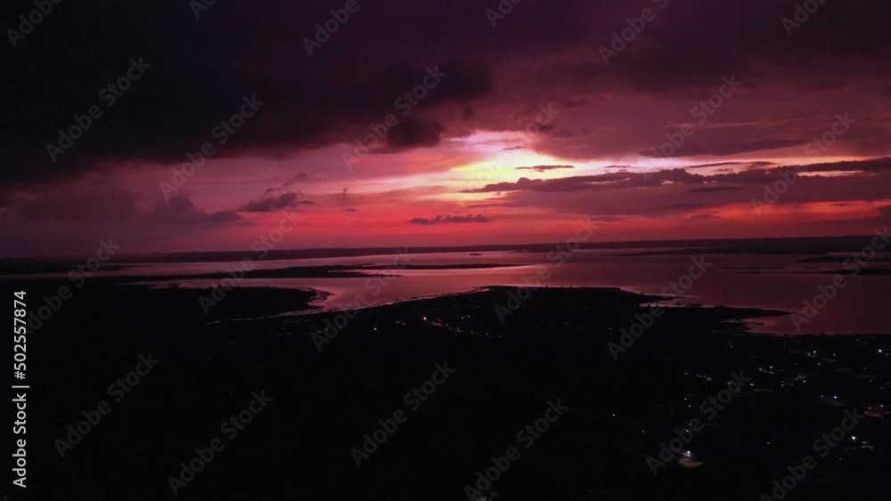 Sunset on township water a water body Sunset on township water a water body
