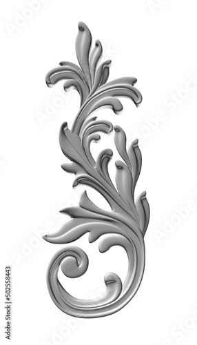 Polygonal decorative figurine with a pattern isolated on a white background. 3D. Vector illustration.