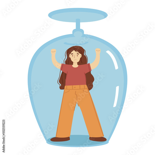 Woman struggling with alcohol addiction.