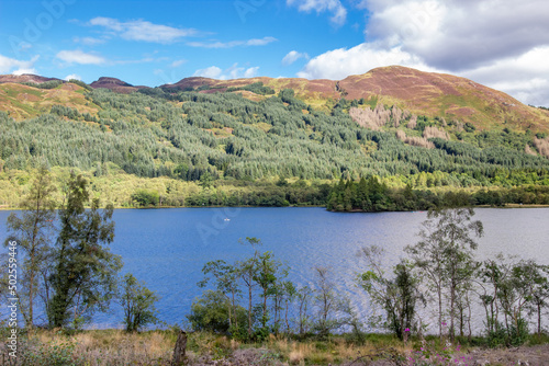 Beautiful Scenery of Loch Chon Trossachs National Park Scotland
