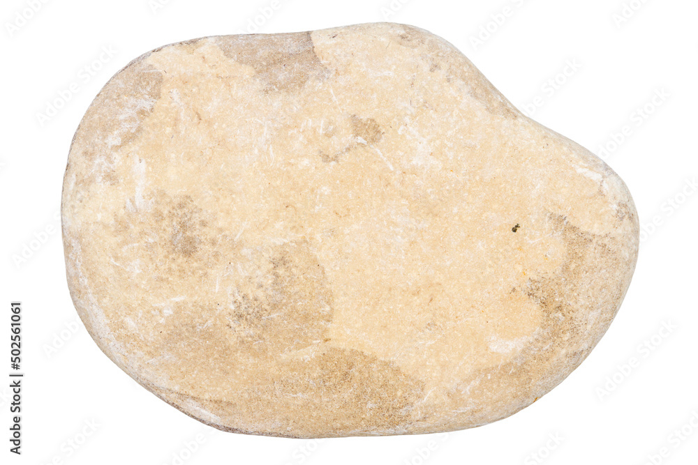 Top view of single yellow pebble Top view of single yellow pebble