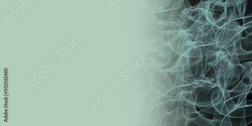 Interesting banner background with light green copy space area and wispy swirls on edges and overall lots of copy space 