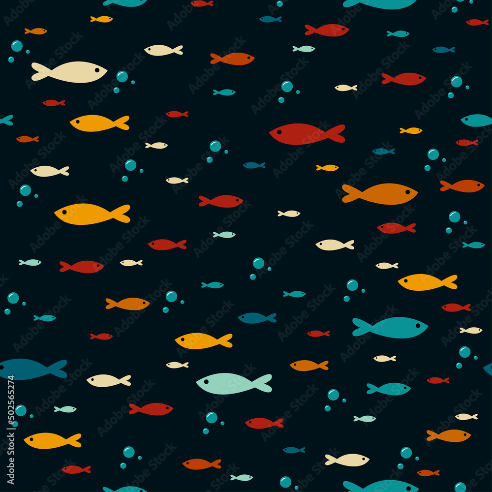vector illustration of a pattern on a marine theme. seamless pattern with fishes. vector illustration of a pattern on a marine theme. seamless pattern with fishes.