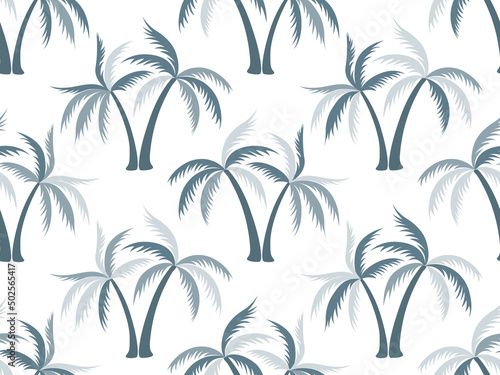Palm tree minimal seamless pattern vector design.