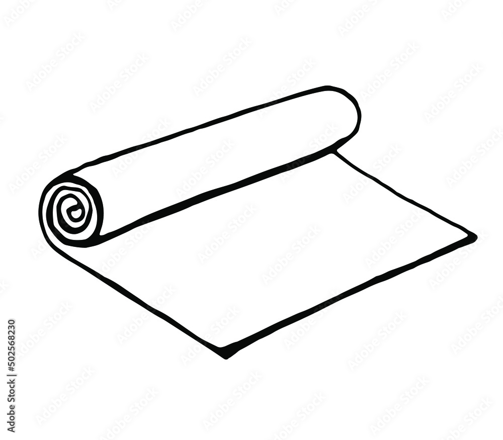 Fitness mat. Vector clipart. Isolated on transparent background Stock ...