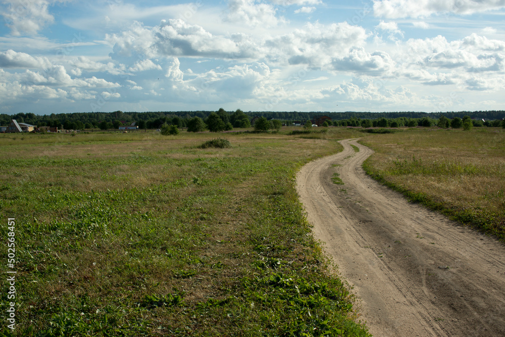 Sand Road In The Field Sand Road In The Field