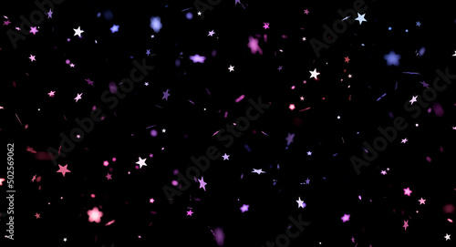 background 3d confetti glitter neon festive concept black background	
