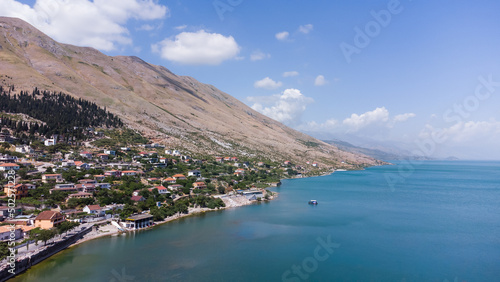 lake shkoder albania. picture taken on the north Albanian artificial lake.