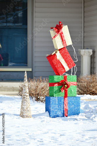 Tablou pe pânză Stack of Presents