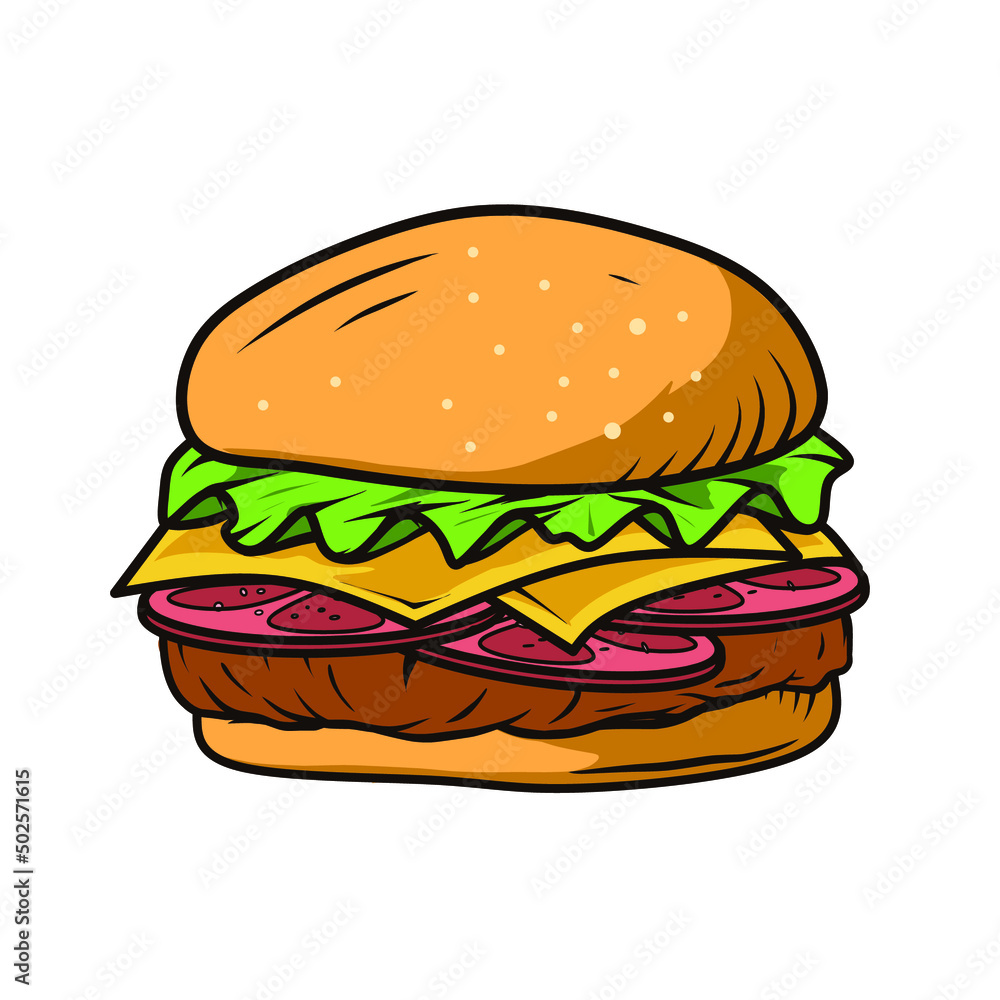 hamburger isolated on white background hamburger isolated on white background