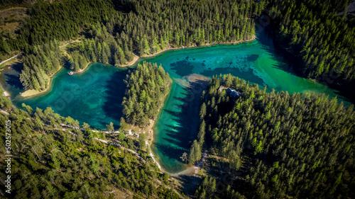 Grüner See im Frühling