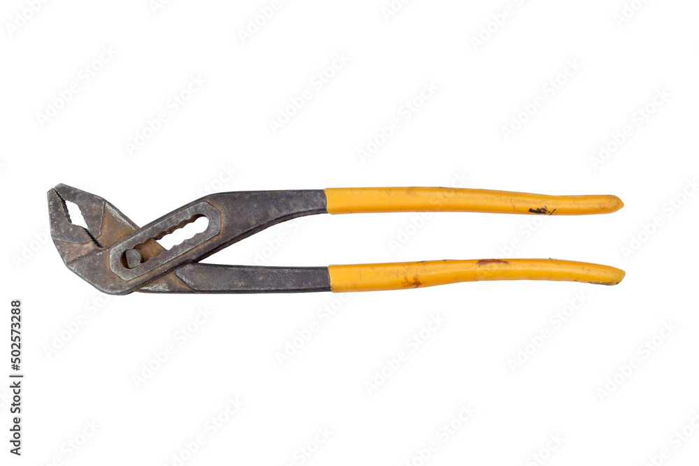 Obraz premium adjustable wrench used hardware tools isolated background