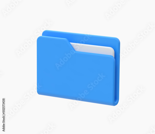 3d Realistic data folder icon vector illustration.