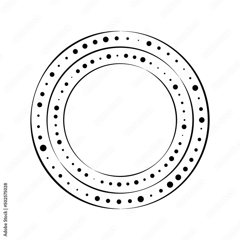Abstract circle line art. Frame decoration. Vector illustration Abstract circle line art. Frame decoration. Vector illustration